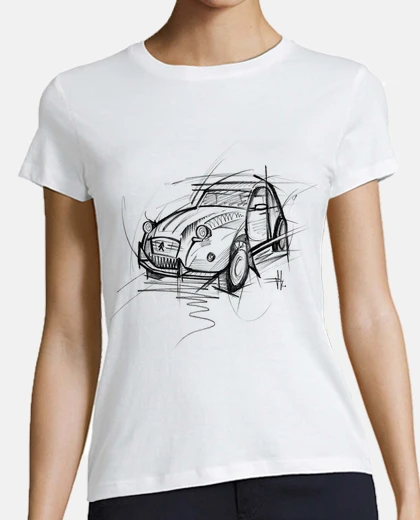 Tee-shirt croquis 2cv paola garmo