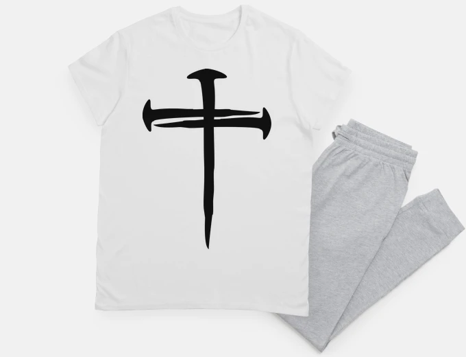 Pyjama cross of jesus christ with nails night sleep gothic scouts