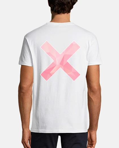 T-shirt cross x ink rosa geometrico croce x ros