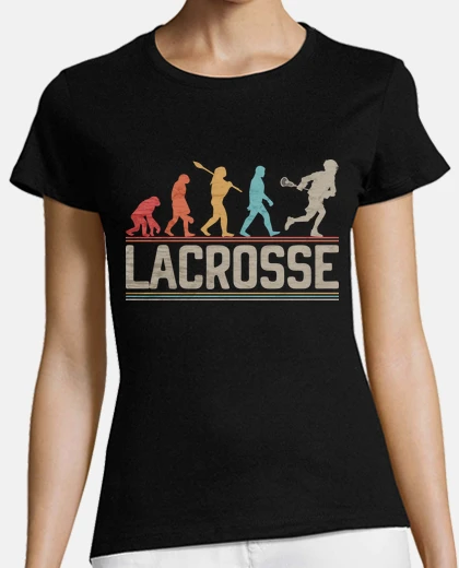 Tee-shirt crosse évolution laxiste rétro ancien