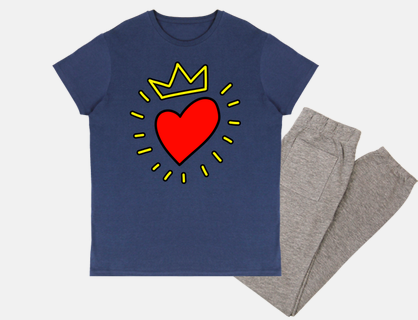 crown heart pajamas