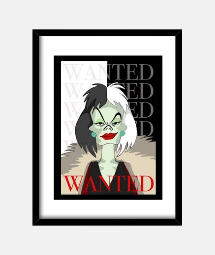 Framed cruella de vil frame