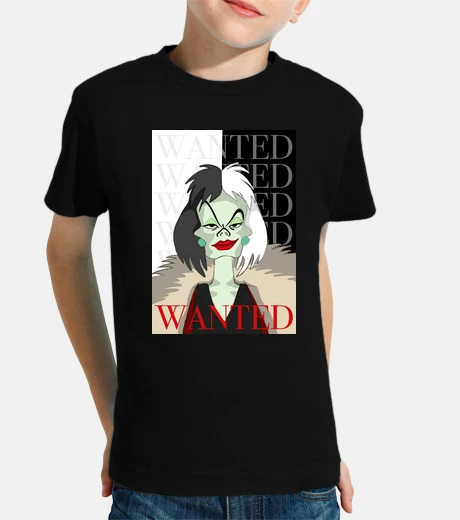 Vêtements cruella de vil, t-shirt enfant