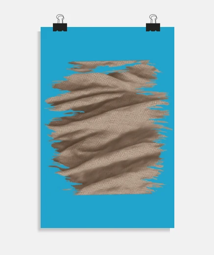 Poster crumpled burlap fabric diy abstract poster office workshop shop bistro restaurant living room stand 