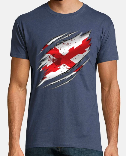 Playera Cruz Borgoña con sangre