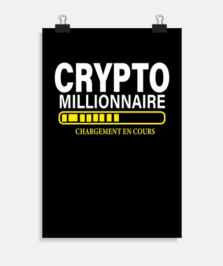Poster crypto millionaire in progress
