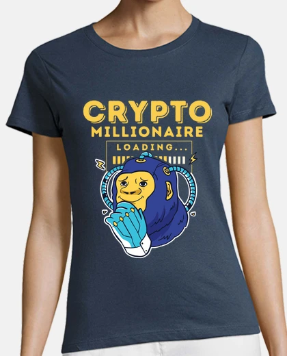Tee-shirt crypto millionnaire crypto-monnaies drôle femme
