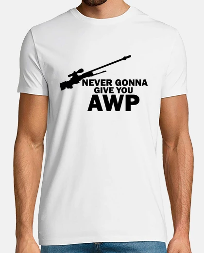 Camiseta CS:GO - Never gonna give you AWP