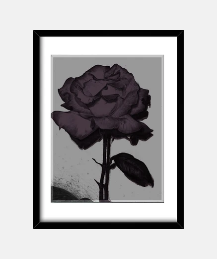 Cuadro Cuadro de rosa trapper modelo morado