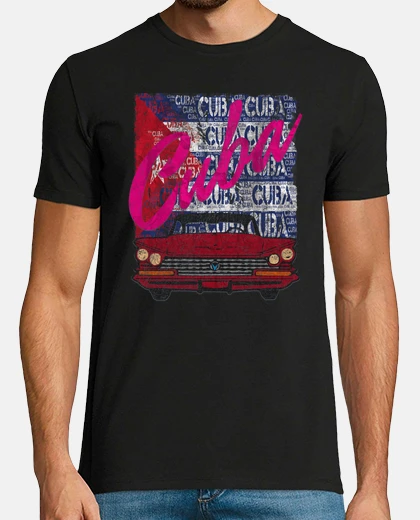 T-shirt Cuba Bandiera Cuba Auto depoca