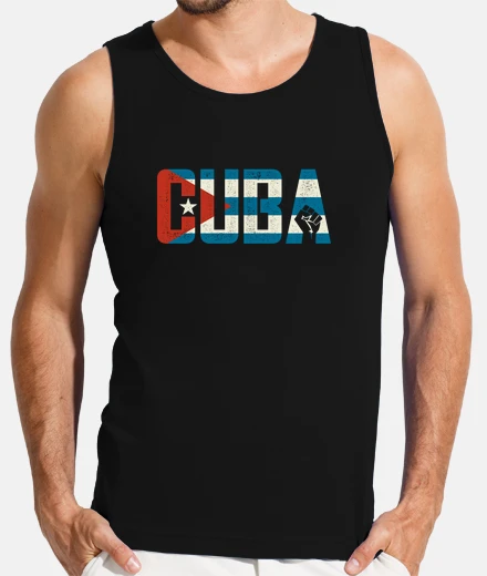 Tee-shirt cuba drapeau cubain design vintage