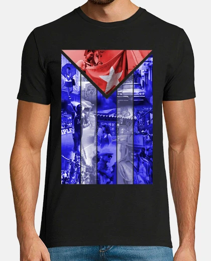 T-shirt Cuba flag mosaic 1