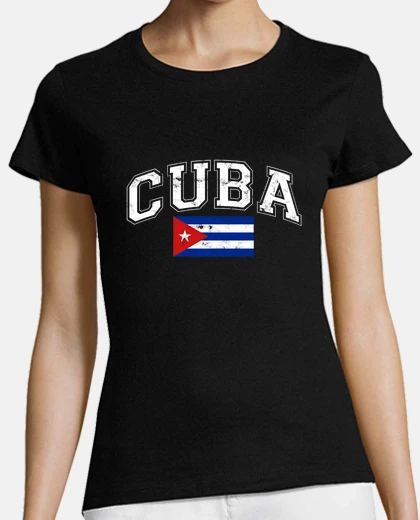 Playera cuba vintage deportes diseño cubano ban