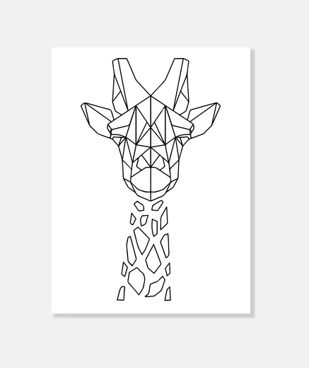 Wall cubic giraffe