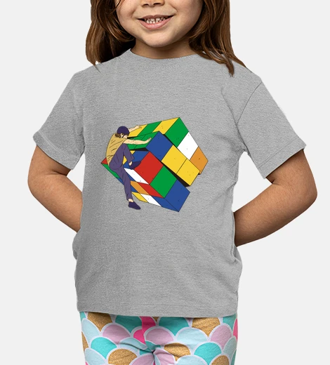 Ropa cubo de rubik subido por un hombre, ganas de escapar,