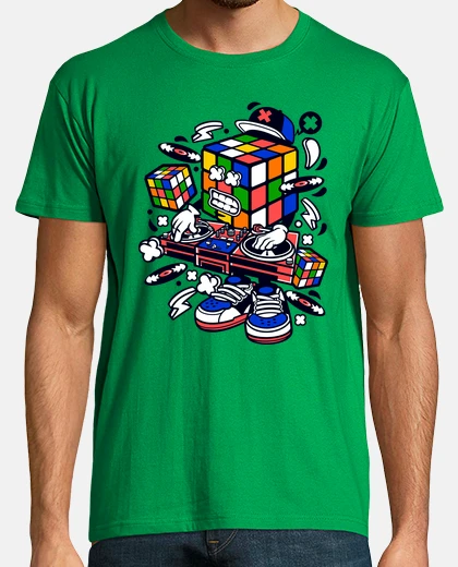 T-shirt cubo di rubik dj