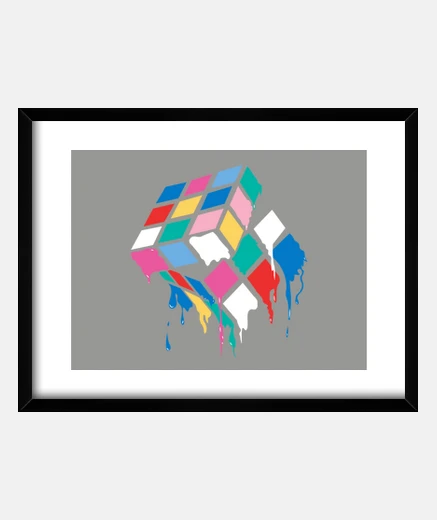 Quadro cubo di rubik estate