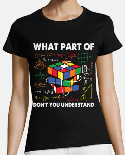 T-shirt cubo di rubik umorismo insegnante di matematica con scollo a v
