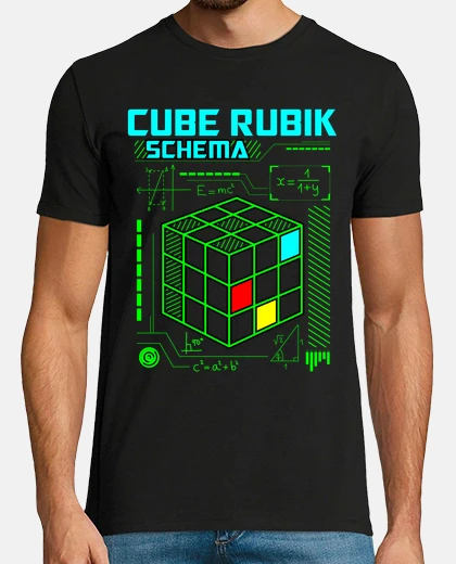 Playera Cubo Friki De Rubik Esquema Retro 80 Regalo Friki Geek