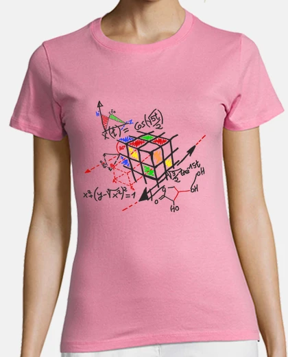 Playera cubo rubick esquema negro