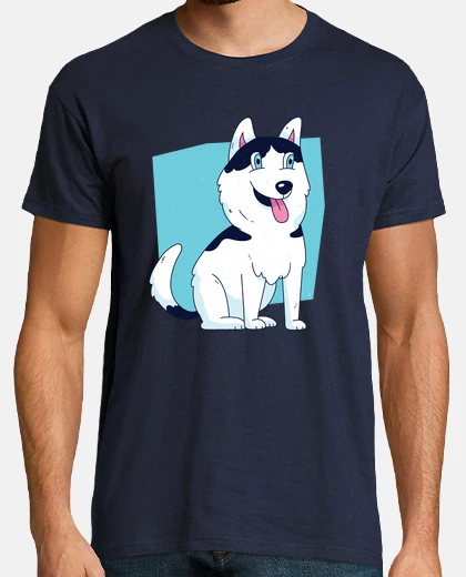 T-shirt cucciolo di cane husky t-shirt