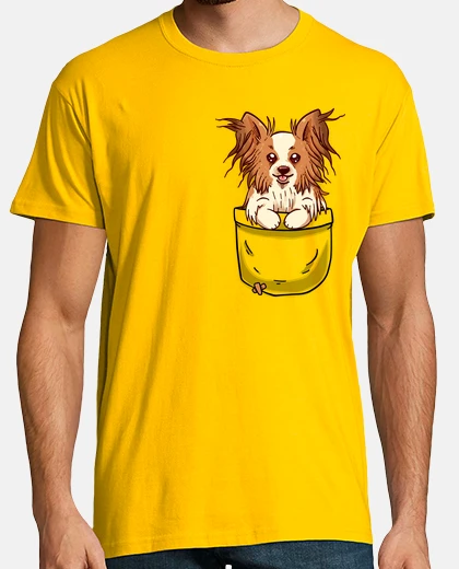 T-shirt cucciolo di papillon tascabile - camicia da uomo