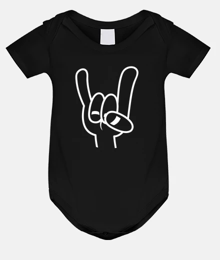 Ropa cuernos de diablo de heavy metal línea blanca