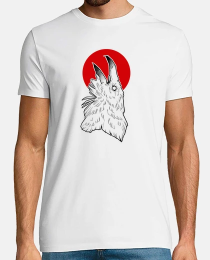 Camiseta cuervo incompleto dotwork