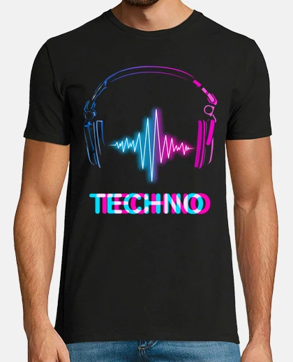 T-shirt cuffie techno