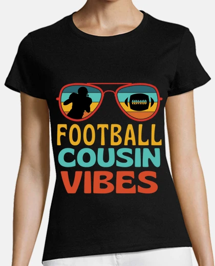 T-shirt cugino di calcio vibrazioni retrò ameri