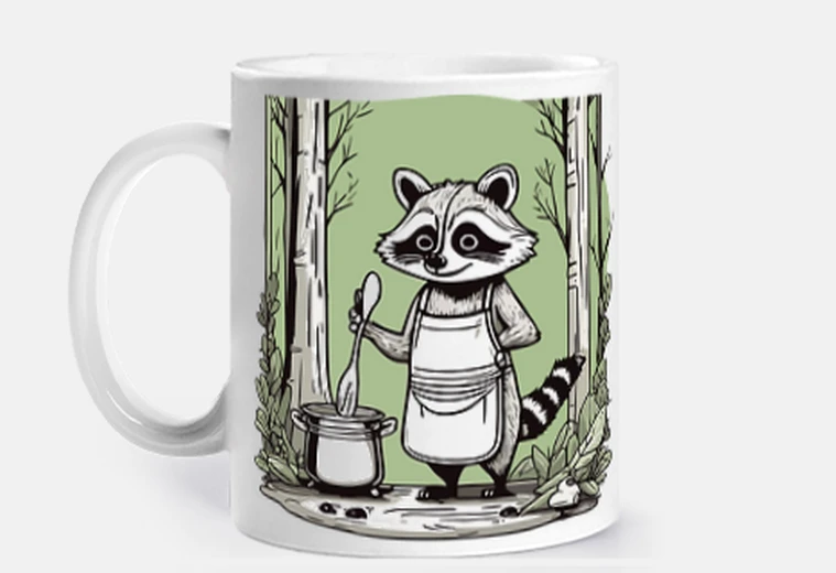 Mug cuisinier souris laveur