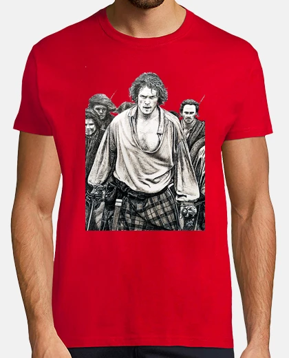 Camiseta Culloden en blanco y negro camiseta hombre