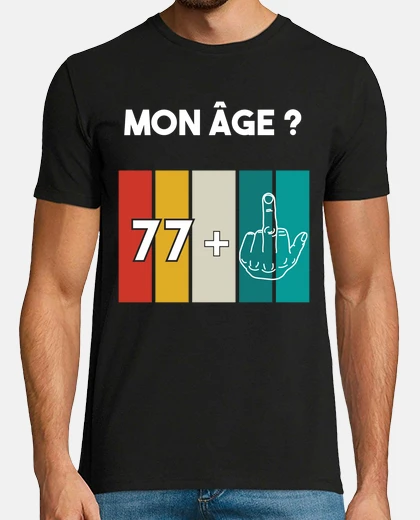 Camiseta cumpleaños 78 años edad dedo vintage