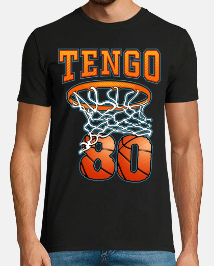 Camiseta Cumpleaños 80 Años Baloncesto Deporte Canasta