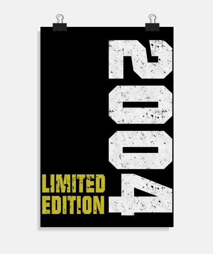 Póster cumpleaños edición limitada 2004 nacido
