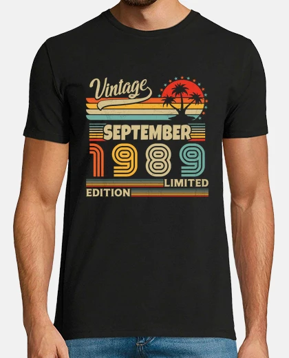Tee-shirt Cumpleaños vintage de septiembre de 1989