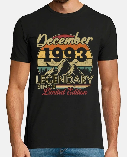 Camiseta cumpleaños vintage diciembre de 1993