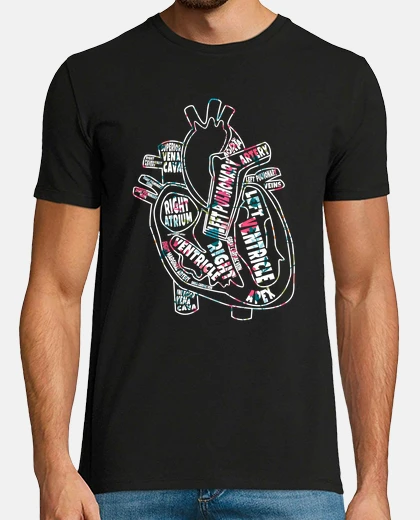 T-shirt cuore anatomico infermiere cardiaco par