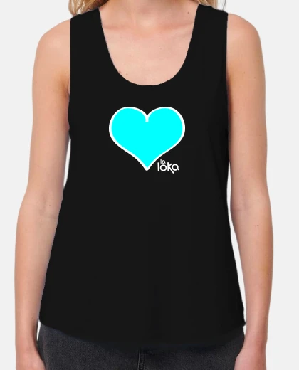 T-shirt cuore azzurro