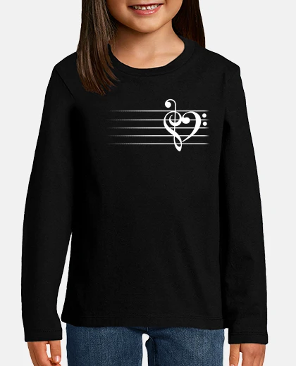 Abbigliamento cuore della musica - versione nera