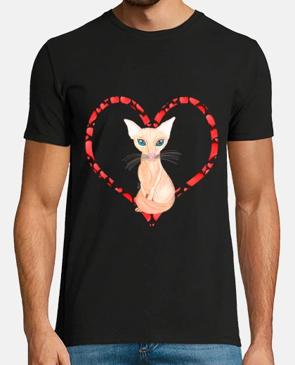 T-shirt cuore di gattoto giavanese