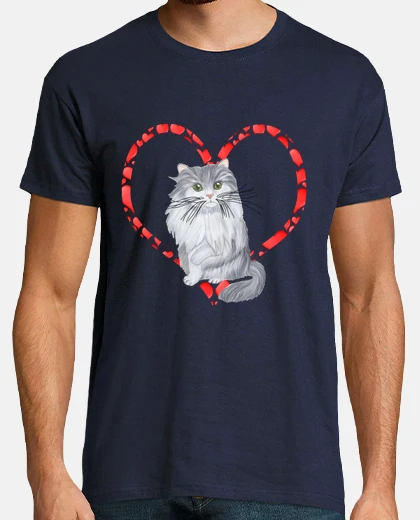 T-shirt cuore di gattoto straccione