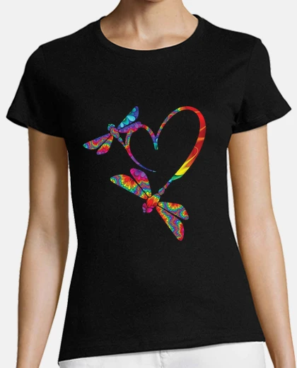 T-shirt cuore di libellula