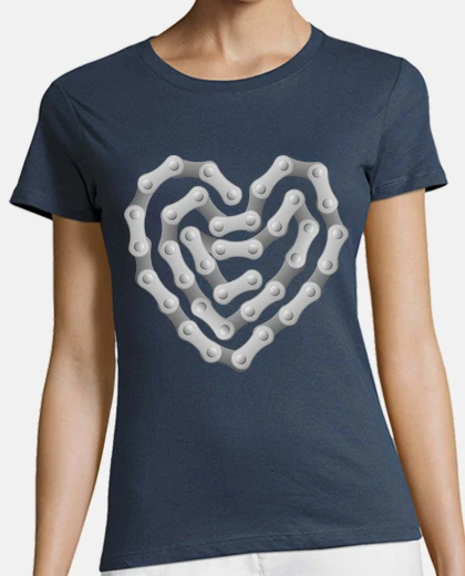 T-shirt cuore di montagna bianca
