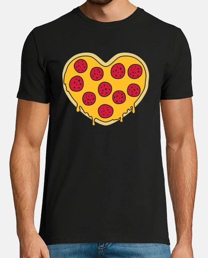 T-shirt cuore di pizza