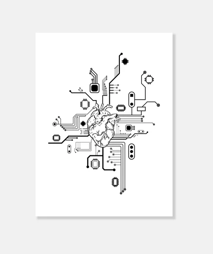Stampa cuore in form di soffitta