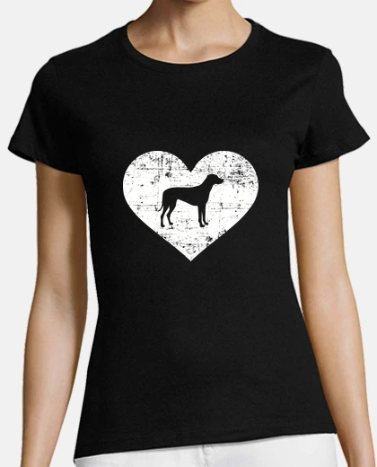 T-shirt cuore rhodesian ridgeback