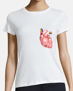 cuore con orgoglio, t-shirt manica corta da donna