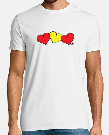 T-shirt cuori bandiera spagnola