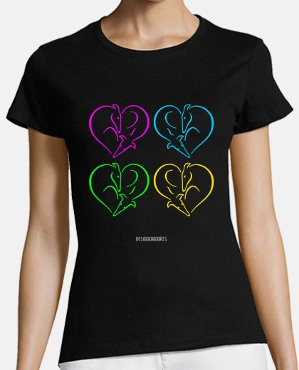 T-shirt Cuori di levriero di desatkha arts